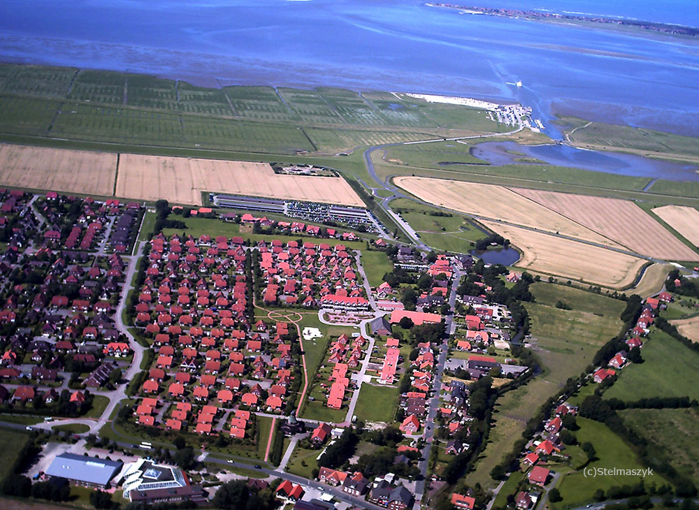 Nessmersiel Nordsee BadeOrt, Luftbild